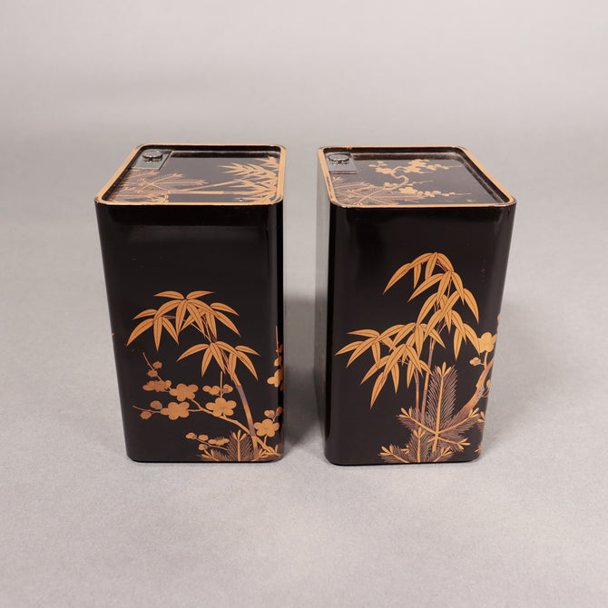 蒔絵松竹梅図花見重[k0539]【Makie Hanami-ju ( lacquered lunch box with Shochikubai design ) 】
