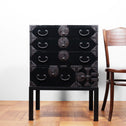 時代箪笥／黒塗庄内小箪笥　スタンド付き【SHONAI small chest with metal stand】 [j1164]　Japanese Antique Furniture