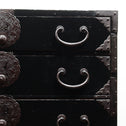 時代箪笥／黒塗庄内小箪笥　スタンド付き【SHONAI small chest with metal stand】 [j1164]　Japanese Antique Furniture
