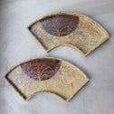 番浦史郎作　武蔵野扇面皿　1客（在庫6客）【SENMENZARA -Fan shaped plate 1pc by Shiro Banura】[p0348]