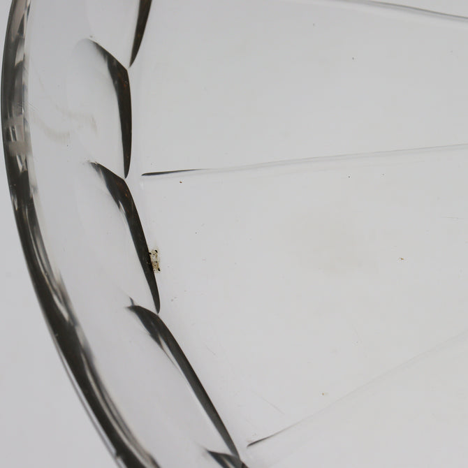 義屋萬（ギヤマン）菊型平鉢【Antique glass large plate】[g055]