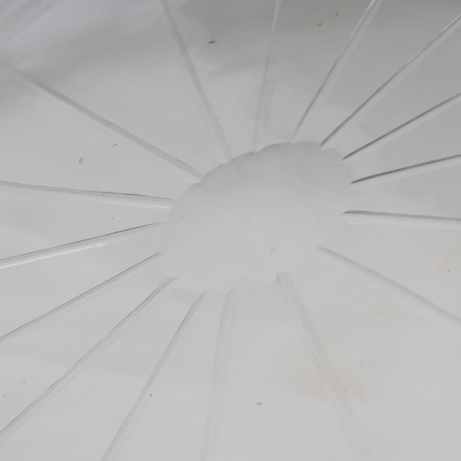 義屋萬（ギヤマン）菊型平鉢【Antique glass large plate】[g055]