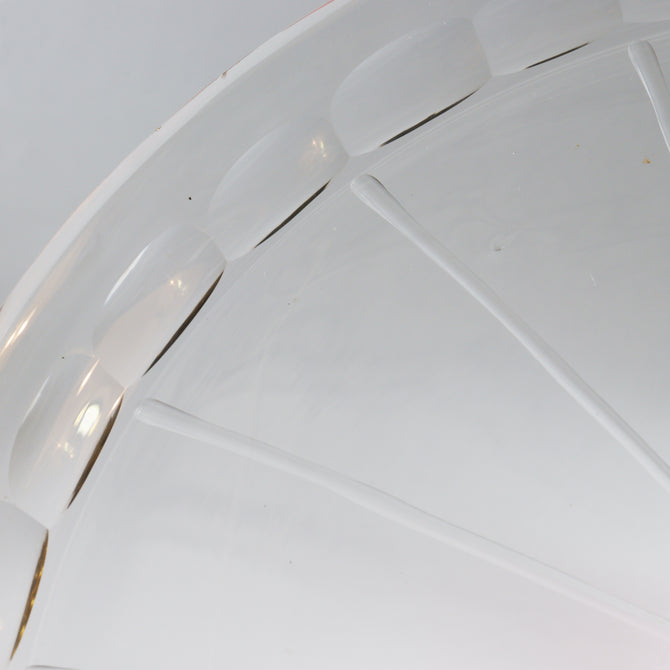 義屋萬（ギヤマン）菊型平鉢【Antique glass large plate】[g055]