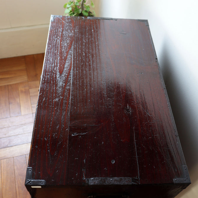 時代箪笥／桜紋金具米沢小箪笥　スタンド付き【Yonezawa small chest with metal stand】 [j1204]　Japanese Antique Furniture
