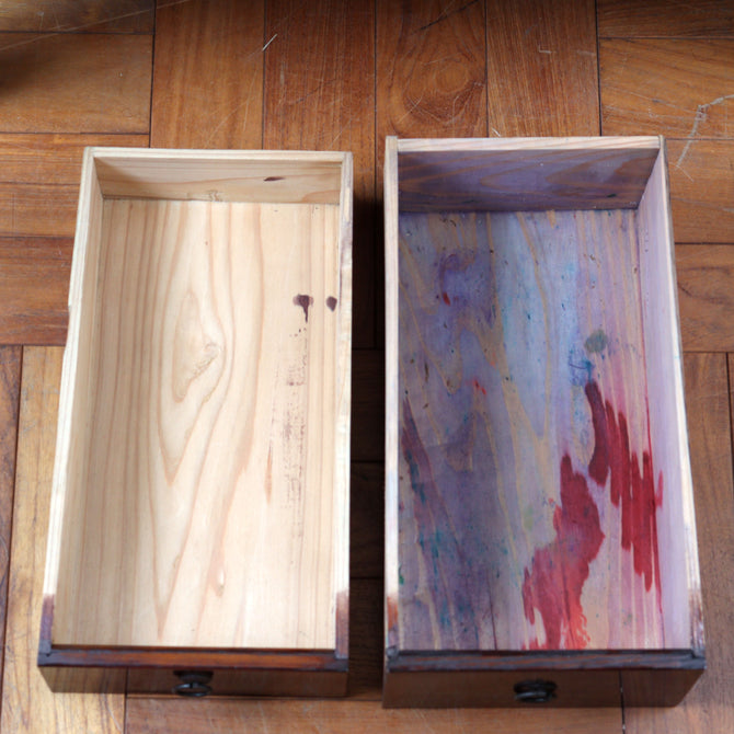 時代箪笥／桜紋金具米沢小箪笥　スタンド付き【Yonezawa small chest with metal stand】 [j1204]　Japanese Antique Furniture