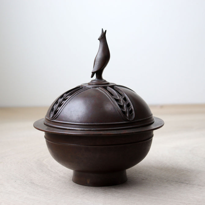 西大由作　春之意香炉【Incense Burner by Nishi Daiyu】[k0601]