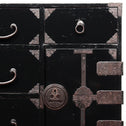 黒塗庄内小箪笥　スタンド付き【SHONAI small chest with metal stand】 [j1095]