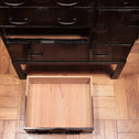 黒塗庄内小箪笥　スタンド付き【SHONAI small chest with metal stand】 [j1095]