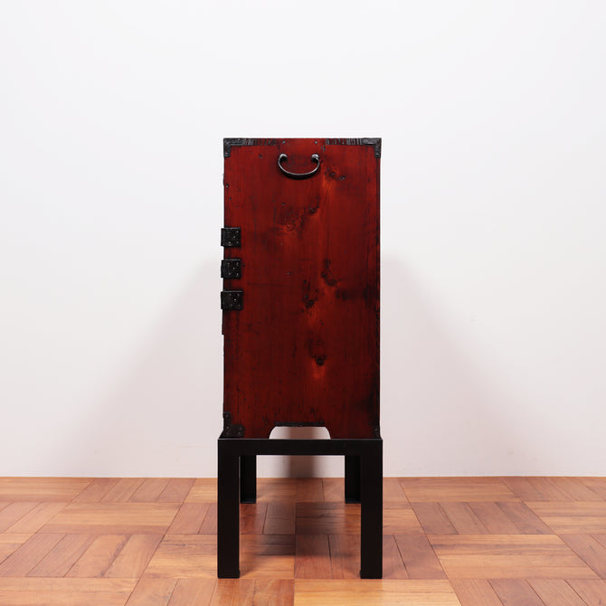 閂付小箪笥　スタンド付き【Small chest with metal stand】 [j1096]