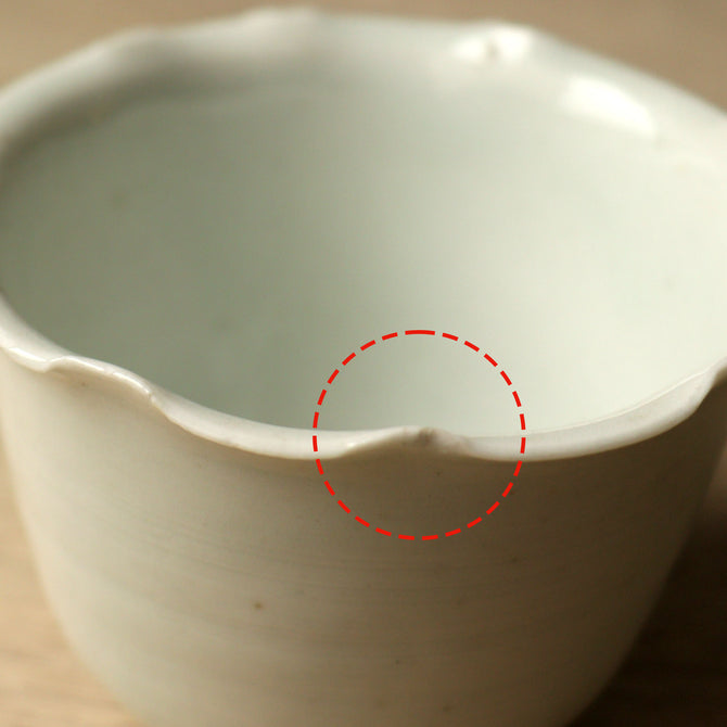 古伊万里白磁輪花形向付5客揃い[p0349]