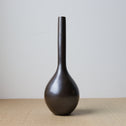 鋳銅　桃底花入　釜師堀山城家十二代　堀政晴作　【Bronze vase by Masaharu Hori】[k0585]
