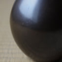 鋳銅　桃底花入　釜師堀山城家十二代　堀政晴作　【Bronze vase by Masaharu Hori】[k0585]