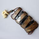 彫漆白蝶貝象嵌印籠【INRO (Medicine case) with Flower and Butterfly design 】[k0606]