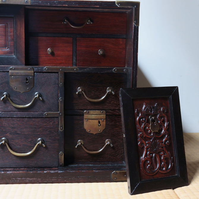 三国船箪笥（唐木細工）【FUNADANSU - sea chest 】[j1101]