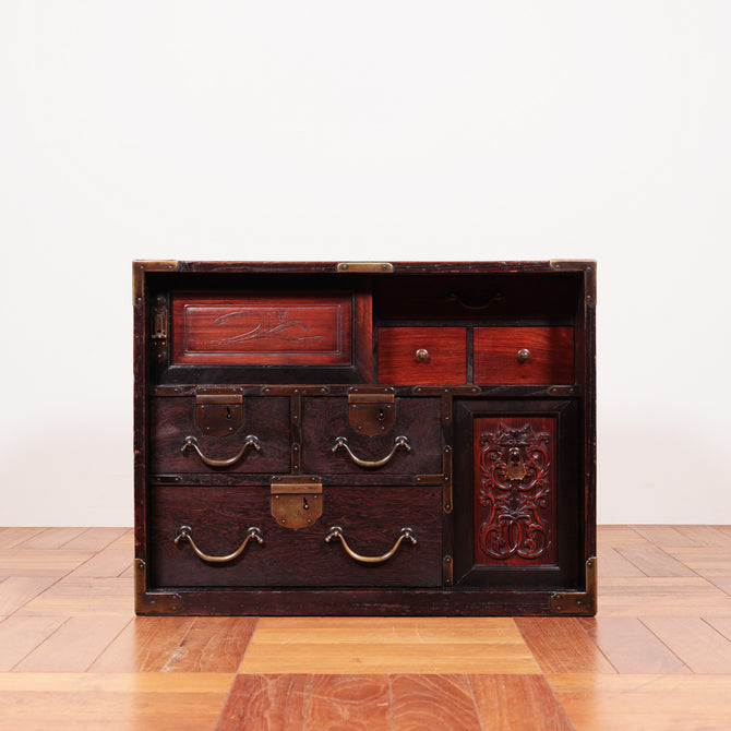 三国船箪笥（唐木細工）【FUNADANSU - sea chest 】[j1101]