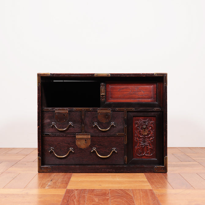 三国船箪笥（唐木細工）【FUNADANSU - sea chest 】[j1101]
