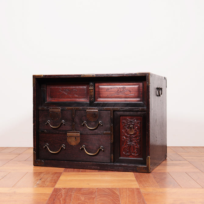 三国船箪笥（唐木細工）【FUNADANSU - sea chest 】[j1101]