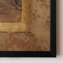 色紙貼交金枕屏風【Small golden folding screen】　[k0586]