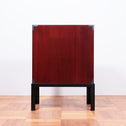 ◆ ご商談中- Sales pending ◆黒塗庄内閂付小箪笥　スタンド付き【SHONAI small chest with metal stand】 [j1102]
