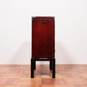 ◆ ご商談中- Sales pending ◆黒塗庄内閂付小箪笥　スタンド付き【SHONAI small chest with metal stand】 [j1102]
