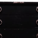 ◆ ご商談中- Sales pending ◆黒塗庄内閂付小箪笥　スタンド付き【SHONAI small chest with metal stand】 [j1102]