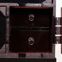 ◆ ご商談中- Sales pending ◆黒塗庄内閂付小箪笥　スタンド付き【SHONAI small chest with metal stand】 [j1102]