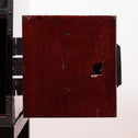◆ ご商談中- Sales pending ◆黒塗庄内閂付小箪笥　スタンド付き【SHONAI small chest with metal stand】 [j1102]