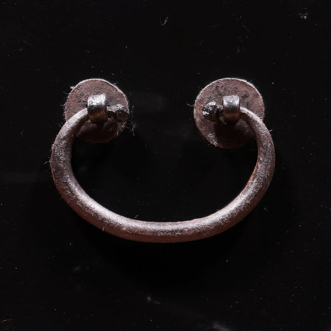 ◆ ご商談中- Sales pending ◆黒塗庄内閂付小箪笥　スタンド付き【SHONAI small chest with metal stand】 [j1102]