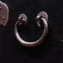 ◆ ご商談中- Sales pending ◆黒塗庄内閂付小箪笥　スタンド付き【SHONAI small chest with metal stand】 [j1102]