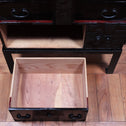 ◆ ご商談中- Sales pending ◆黒塗庄内閂付小箪笥　スタンド付き【SHONAI small chest with metal stand】 [j1102]