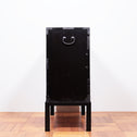 黒塗米沢閂付小箪笥　スタンド付き【YONEZAWA small chest with metal stand】 [j1103]