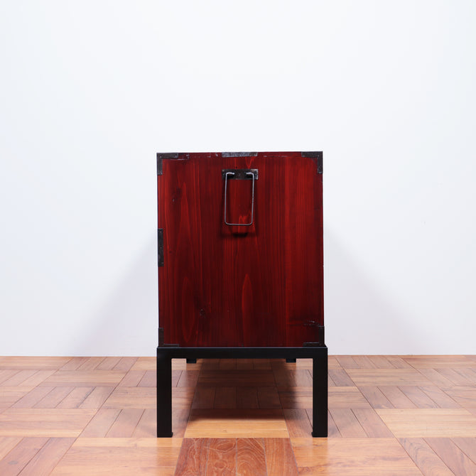 米沢桜紋衣裳箪笥　スタンド付き【Yonezawa clothing chest with metal stand 】 [j1106]