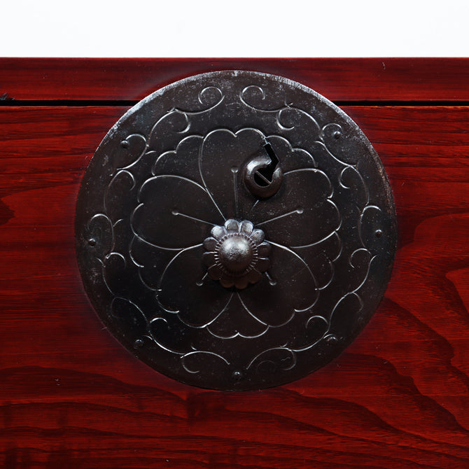 米沢桜紋衣裳箪笥　スタンド付き【Yonezawa clothing chest with metal stand 】 [j1106]