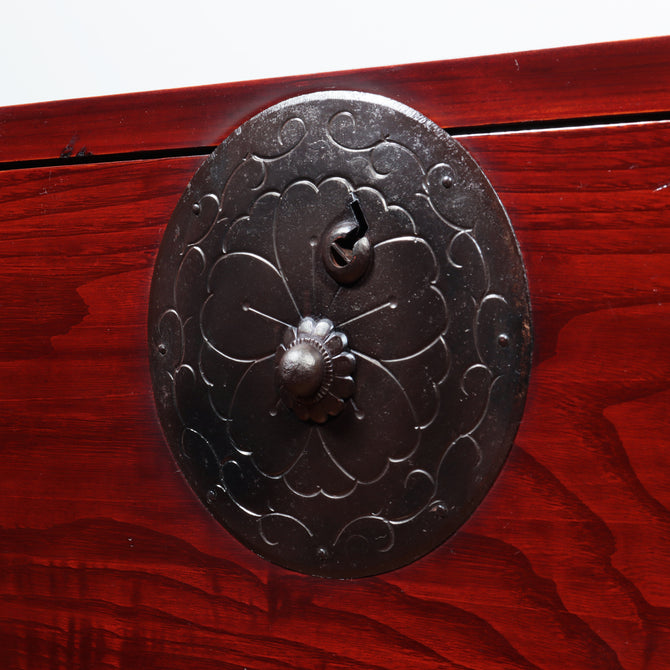 米沢桜紋衣裳箪笥　スタンド付き【Yonezawa clothing chest with metal stand 】 [j1106]