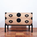 桐米沢桜紋衣裳箪笥　スタンド付き【KIRI YONEZAWA clothing chest with metal stand 】 [j1107]