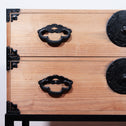 桐米沢桜紋衣裳箪笥　スタンド付き【KIRI YONEZAWA clothing chest with metal stand 】 [j1107]