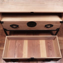 桐米沢桜紋衣裳箪笥　スタンド付き【KIRI YONEZAWA clothing chest with metal stand 】 [j1107]