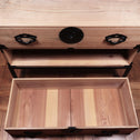 桐米沢桜紋衣裳箪笥　スタンド付き【KIRI YONEZAWA clothing chest with metal stand 】 [j1107]