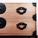 桐米沢桜紋衣裳箪笥　スタンド付き【KIRI YONEZAWA clothing chest with metal stand 】 [j1108]