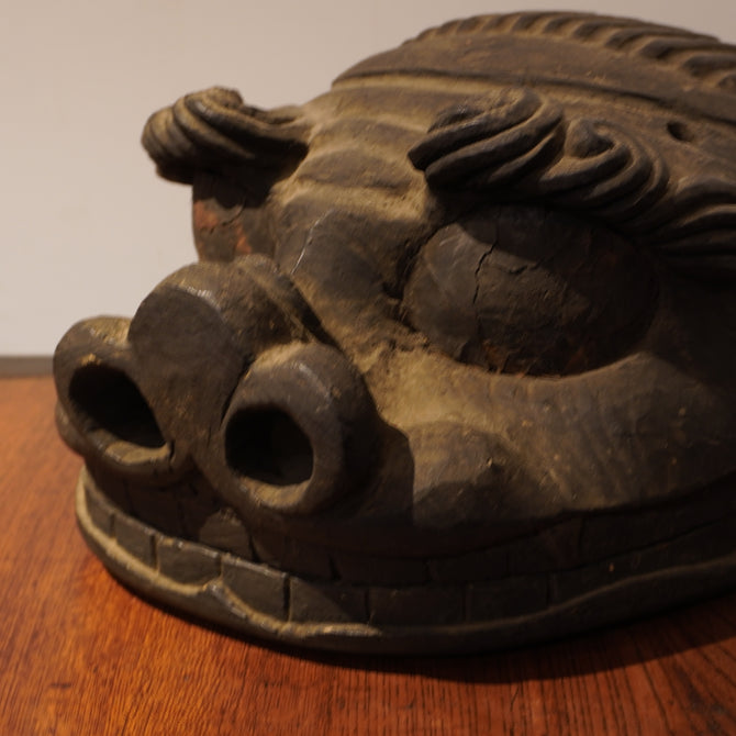 獅子頭【 Shishigashira, wooden lion head】 [s1400]