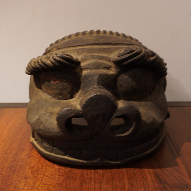 獅子頭【 Shishigashira, wooden lion head】 [s1400]