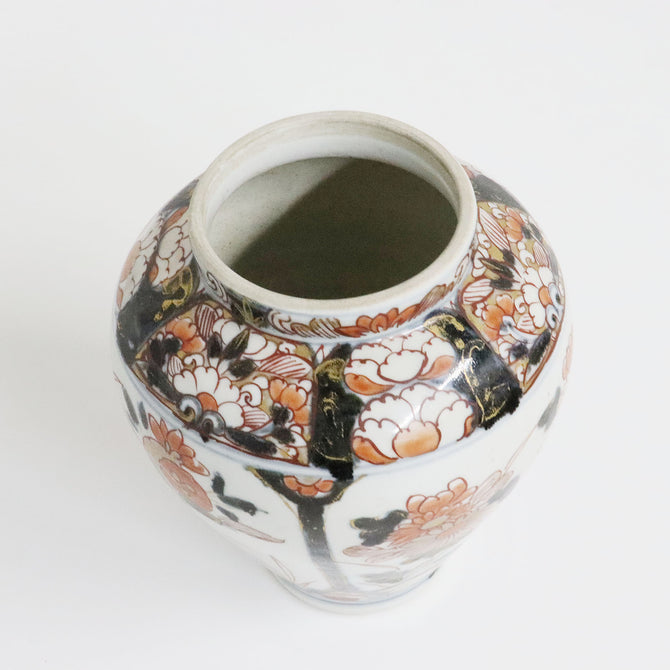 赤絵沈香壺【Overglazed Imari incense vase】 [k0483]