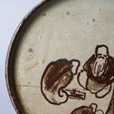 瀬戸行灯皿【Seto Andon plate , late Edo era】 [k0466]
