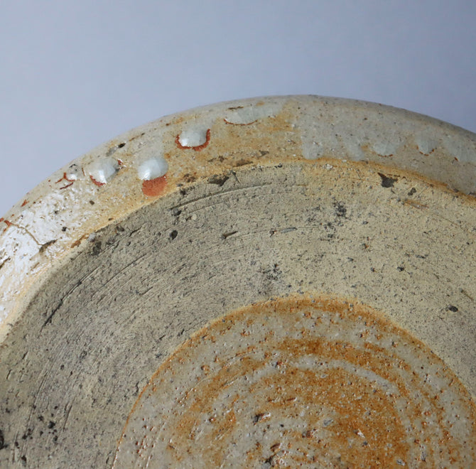 瀬戸行灯皿【Seto Andon plate , late Edo era】 [k0466]