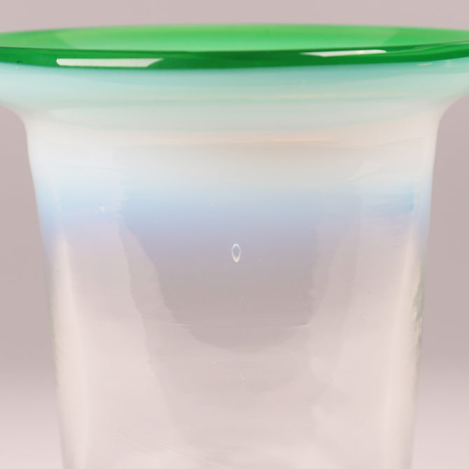 緑縁ベル型氷コップ  [g018]