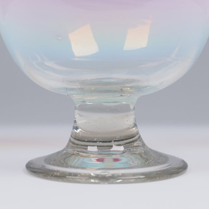 赤花縁碗型氷コップ   [IZ775]
