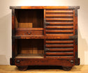時代箪笥／欅置賜車唐戸箪笥 【 KEYAKI OITAMA KARADO wheeled cabinet 】 [j0868]　Japanese Antique Furniture