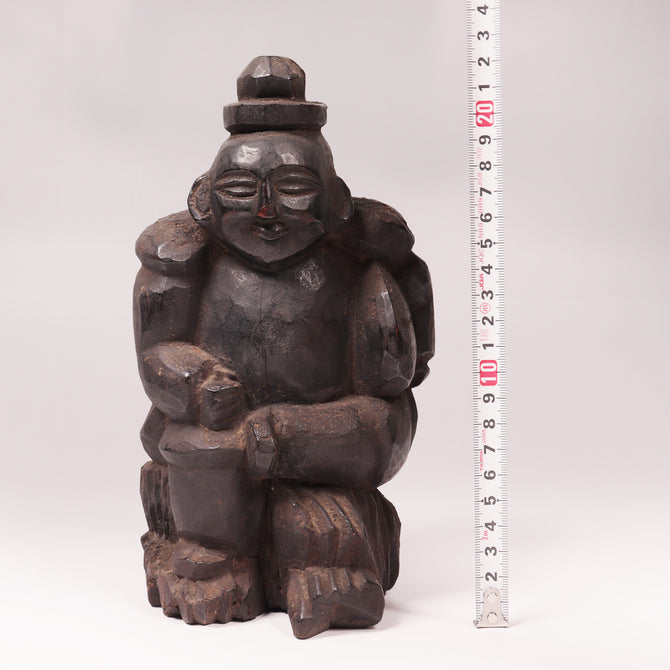 木彫 恵比寿【YEBISU wood curving】 [k0473]