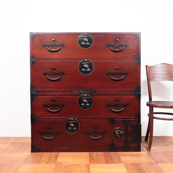 二本松丸金具衣裳箪笥【Nihonmatsu clothing chest】[j1036]