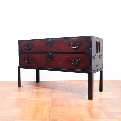 最上丸金具衣裳箪笥　スタンド付き【Mogami clothing chest with metal stand】[j1037]